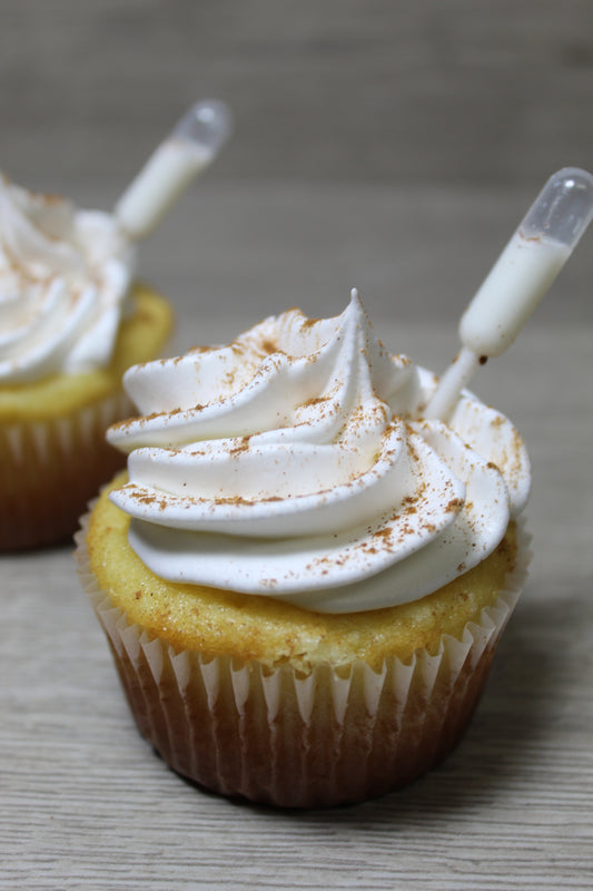 Coquito Boozy Cupcake