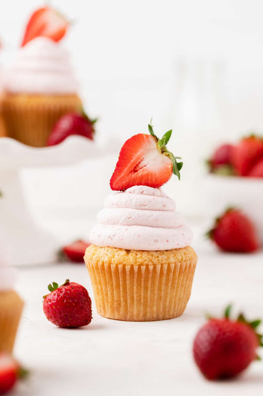 Strawberry Daiquiri Boozy Cupcake